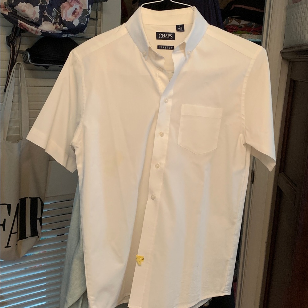 Boys Chap’s White Short Sleeve Dress Shirt -Size 14/16